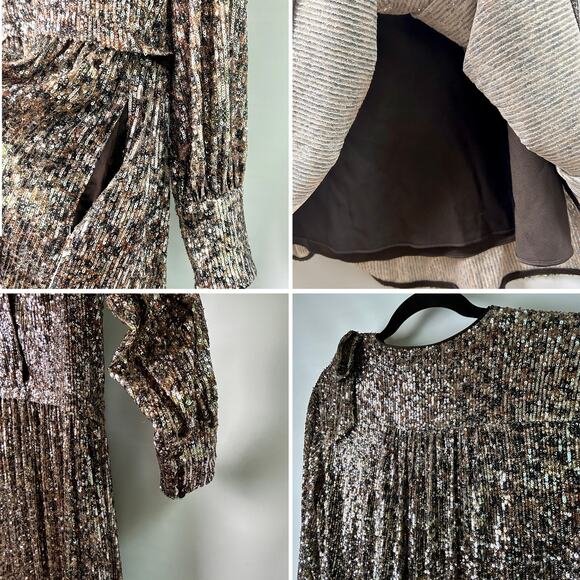 NWT Jonathan Simkhai Casey Speckle Sequins Midi Dress, Sz 6 - Picture 8 of 9